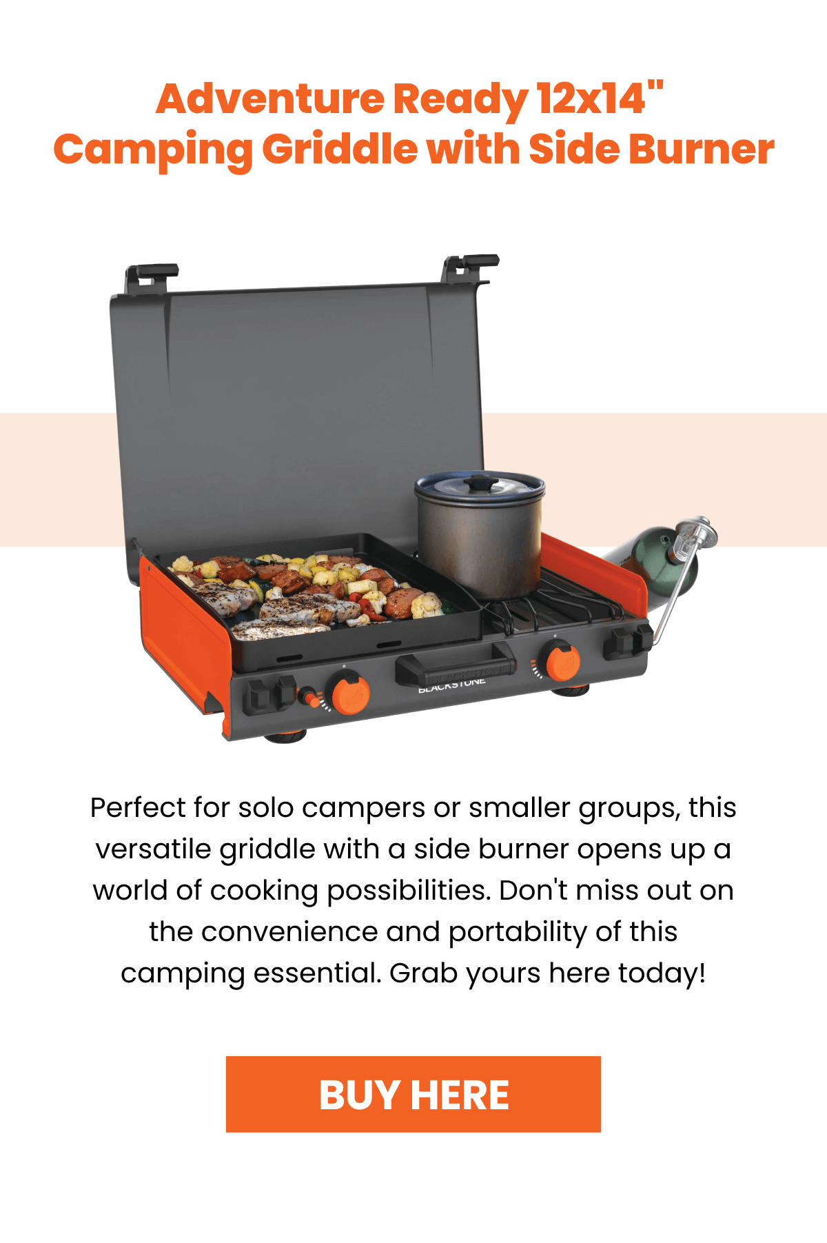 Adventure Ready 12x14" Camping Griddle with Side Burner