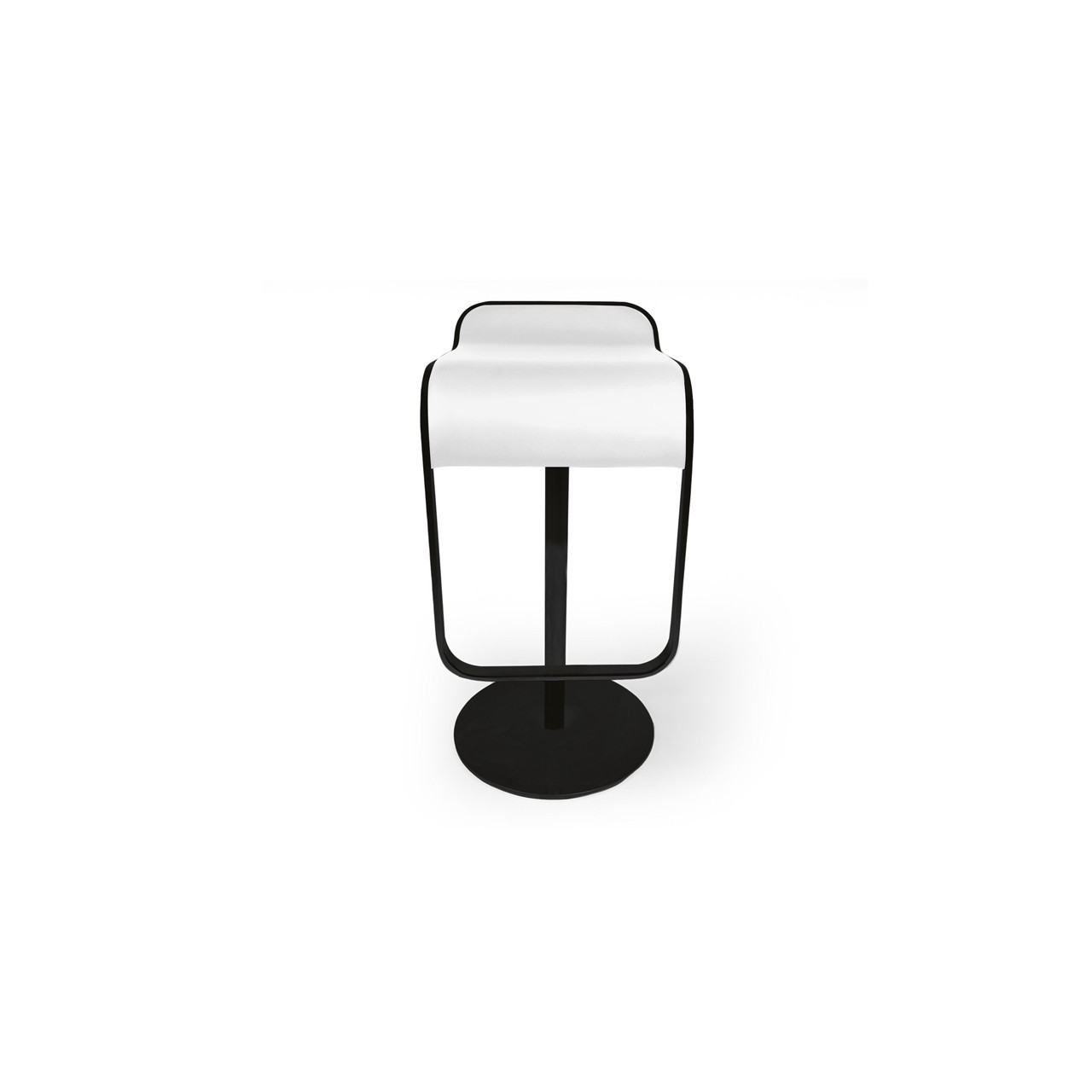 Image of Lem Piston Italian Leather Adjustable Barstool - Black Base - Final Sale