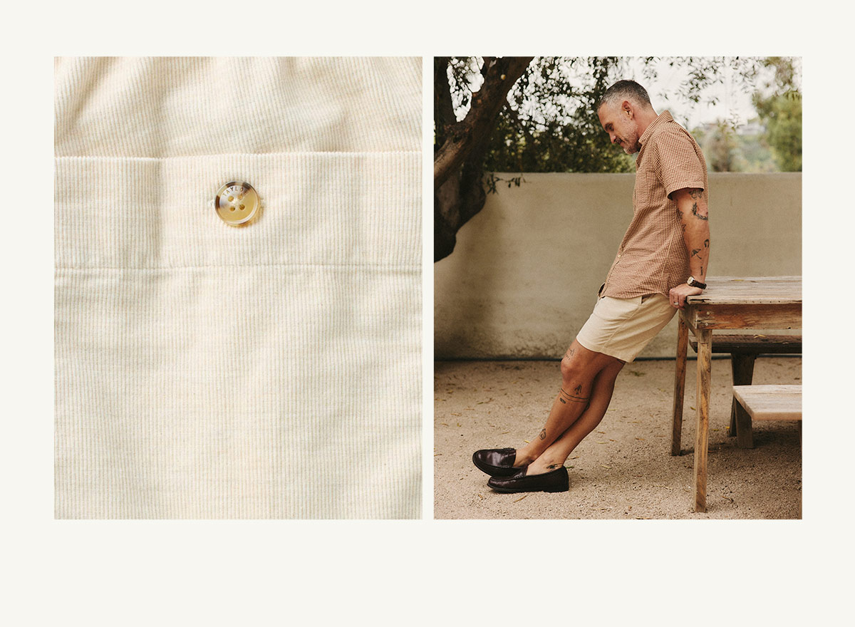 The Après Short in Heather Oat Pincord