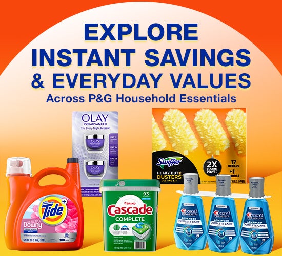 explore instant savings and everyday values across procter and gamble household essentials