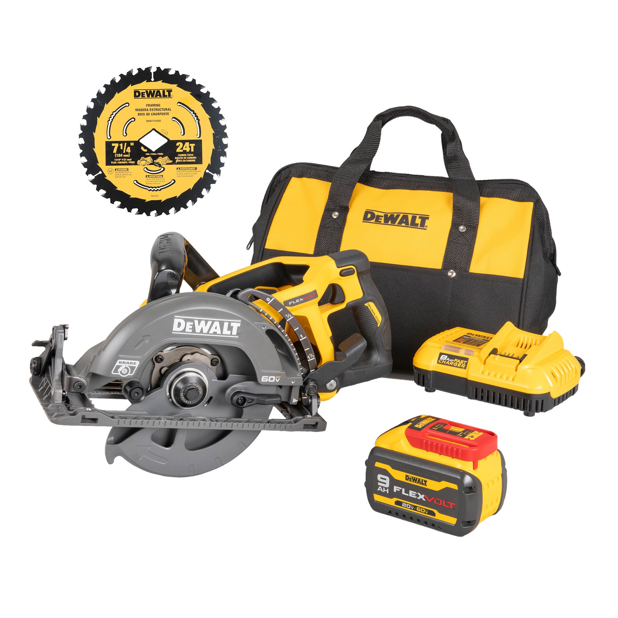 DeWalt 60V Max Brushless Cordless 7-1/4-inch Circular Saw Kit