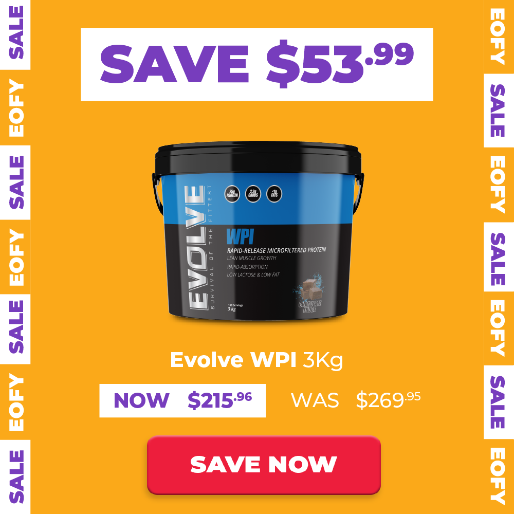 EVOLVE WPI 3 KG SAVE $53.99