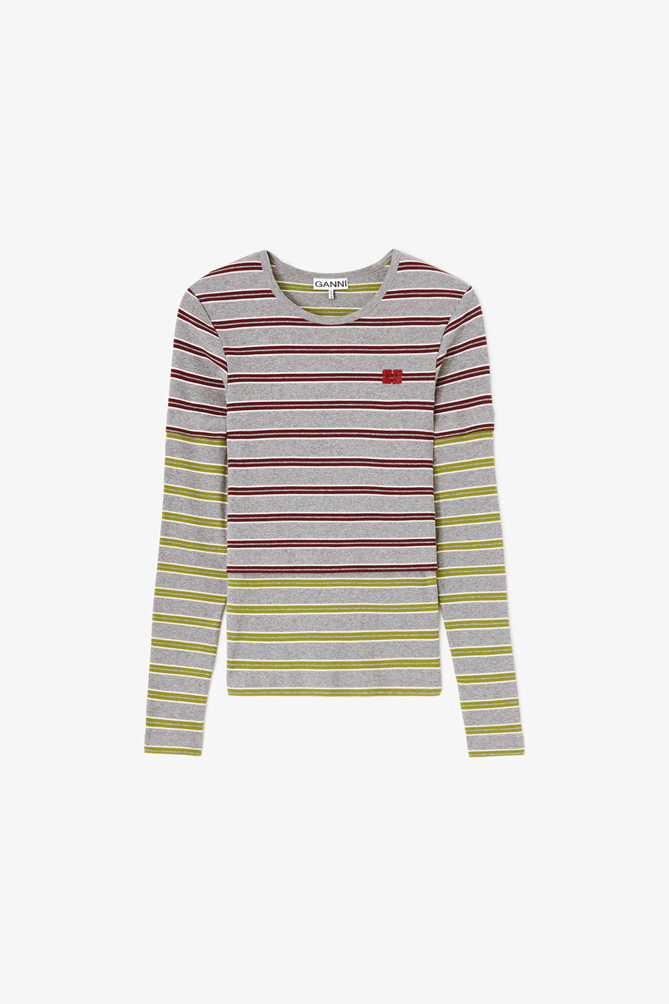 Long-sleeve Top in Double Stripe