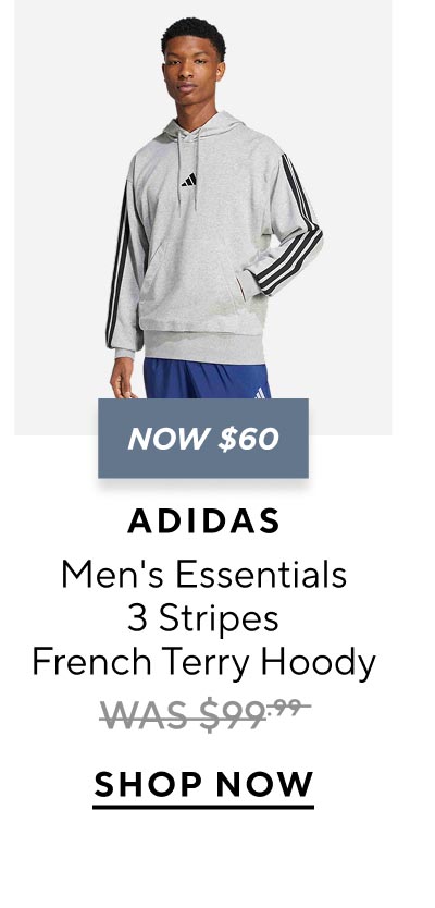 adidas Men's Essentials 3 Stripes French Terry Hoody