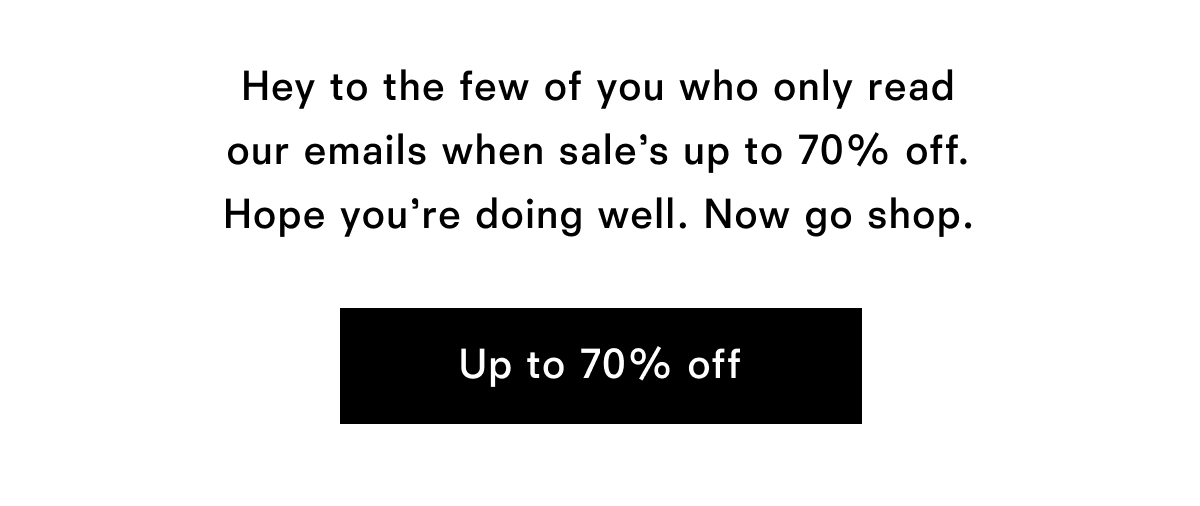 Up to 70% off