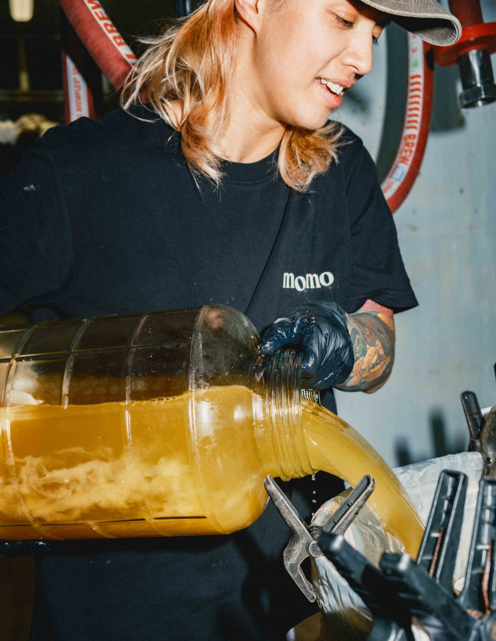 Turmeric MOMO poured out of its small glass jar