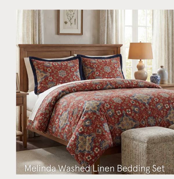 Melinda Washed Linen Bedding Set