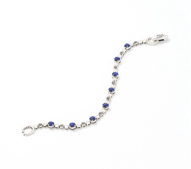 ShWk 7/28 American West Sterling Silver Desert Flower Tennis Bracelet