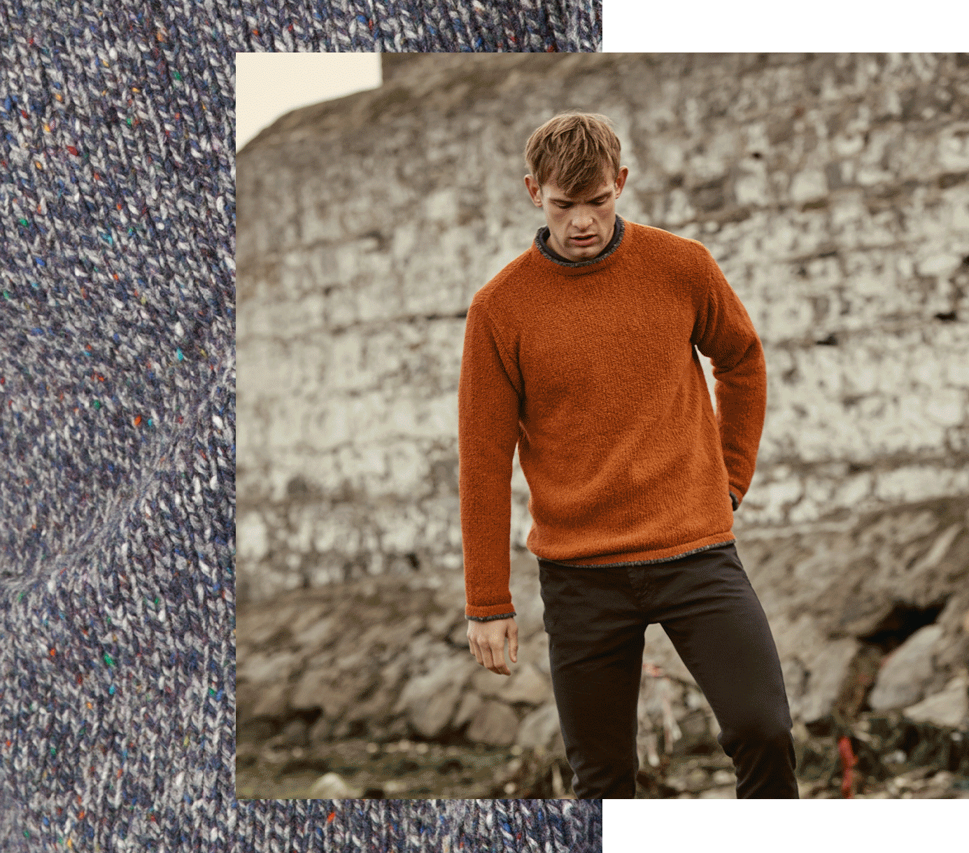 Wool Cashmere Crew Neck Sweater