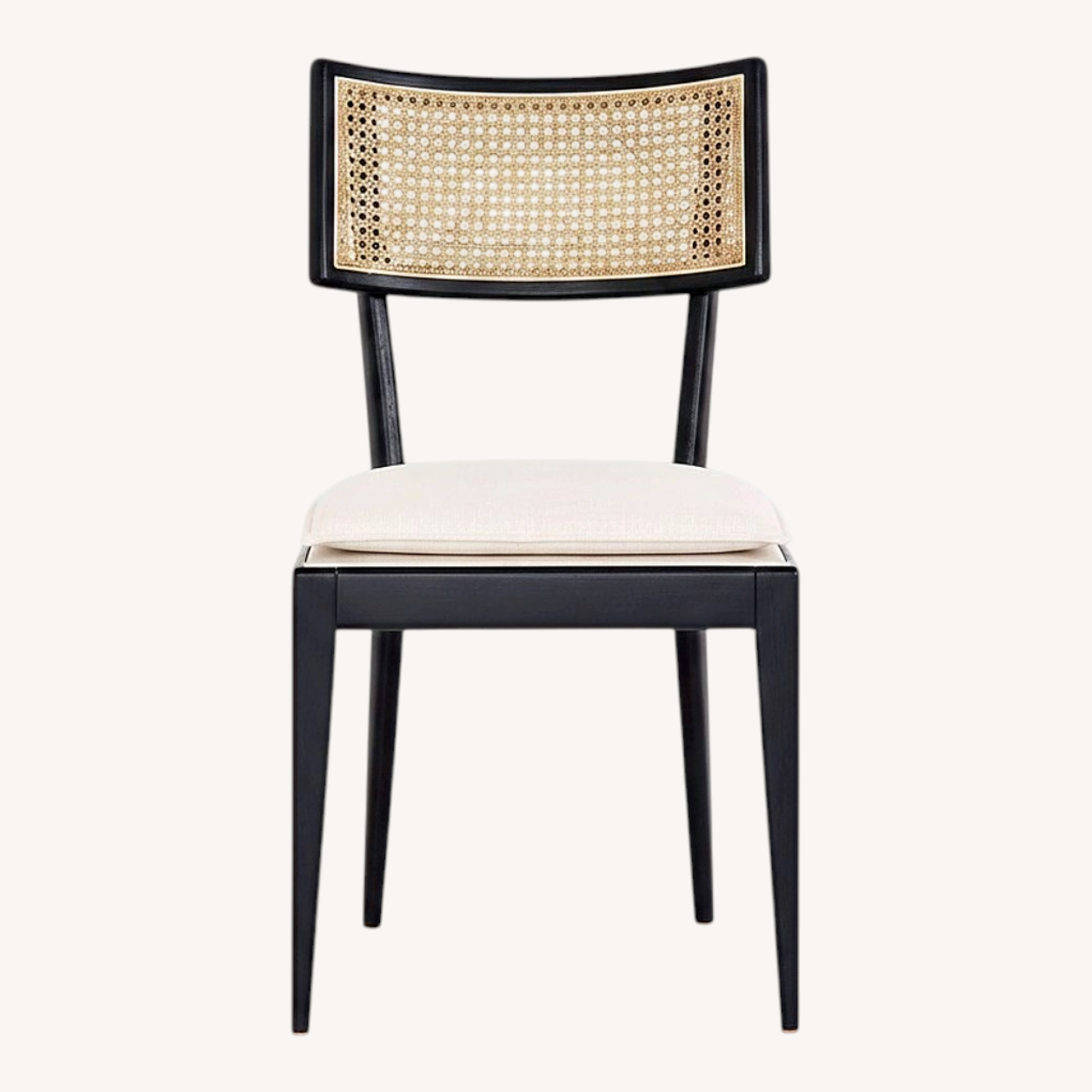 Image of Libby Black Wood And Cane Dining Chair