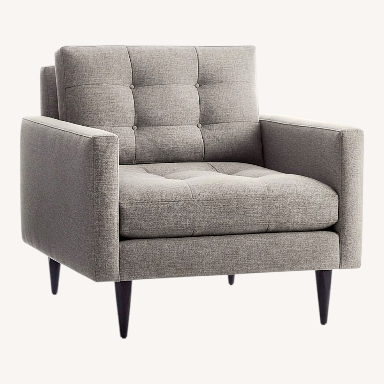 Image of Crate & Barrel Petrie Light Gray Fabric Armchair