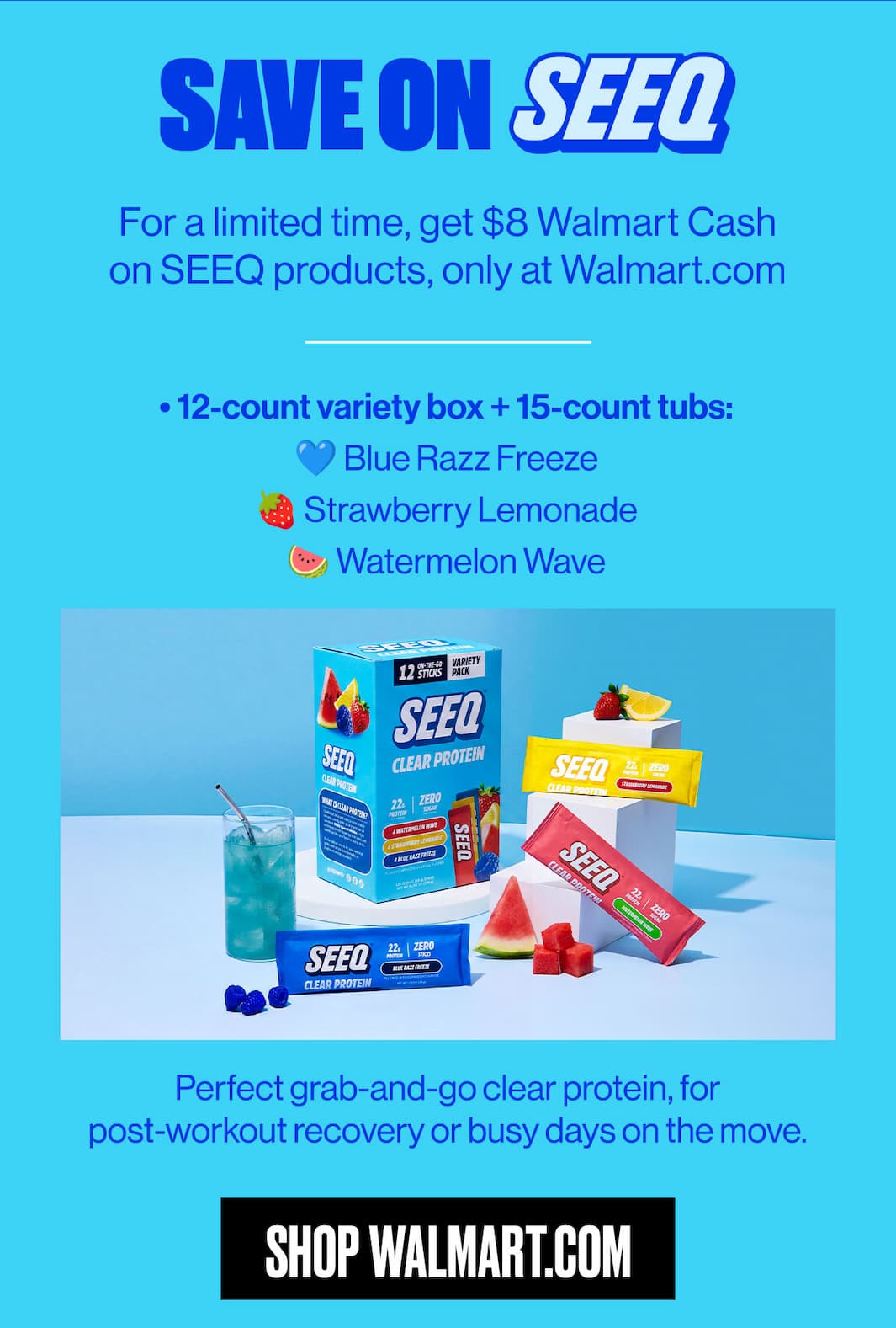 Shop SEEQ at Walmart.com and Get $8 For A Limited Time!
