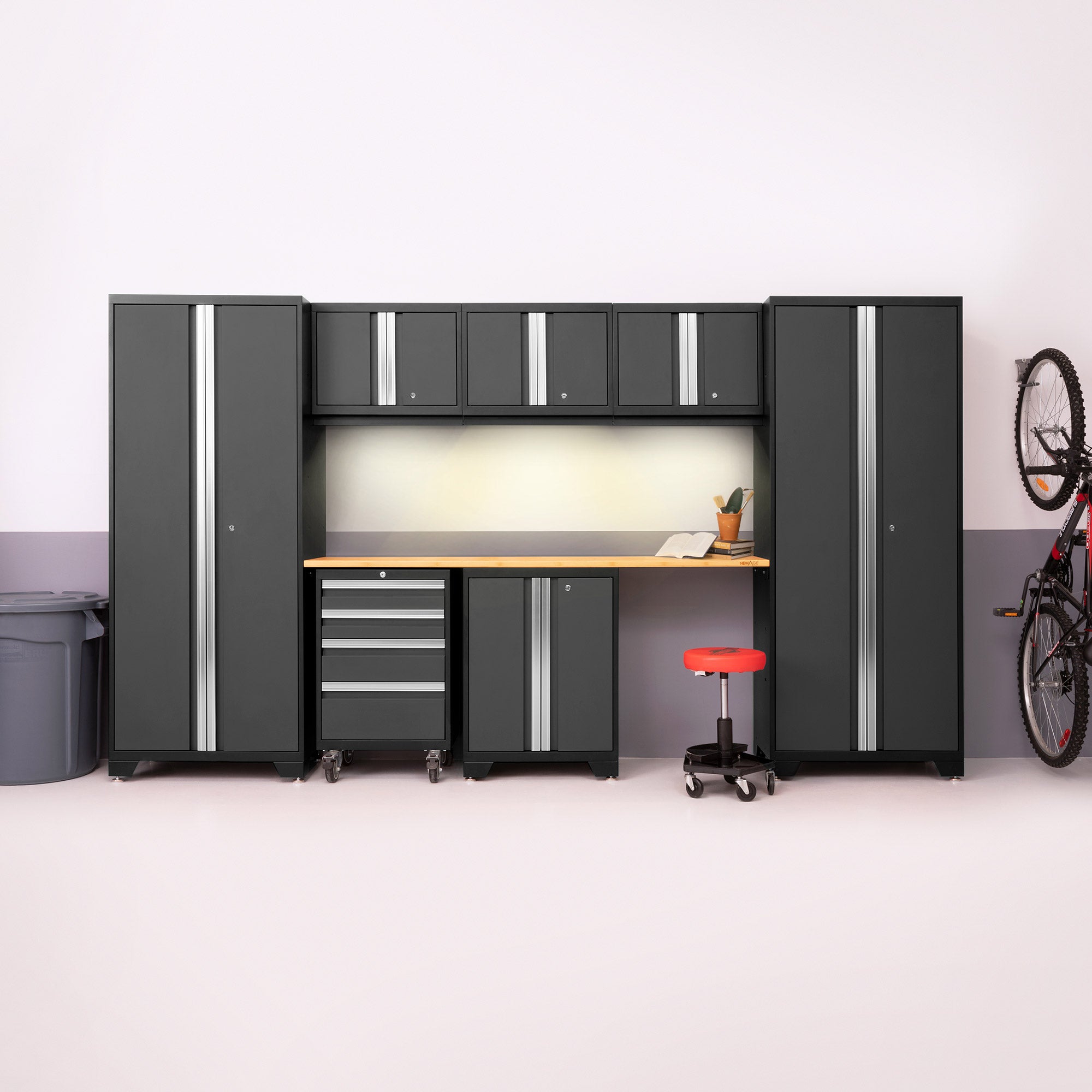 NewAge Products Bold 3.0 Series Storage Cabinet 8-Piece Set