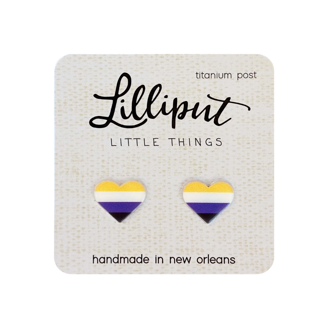 Image of Non Binary //Lgbtq+ Pride Flag Earrings