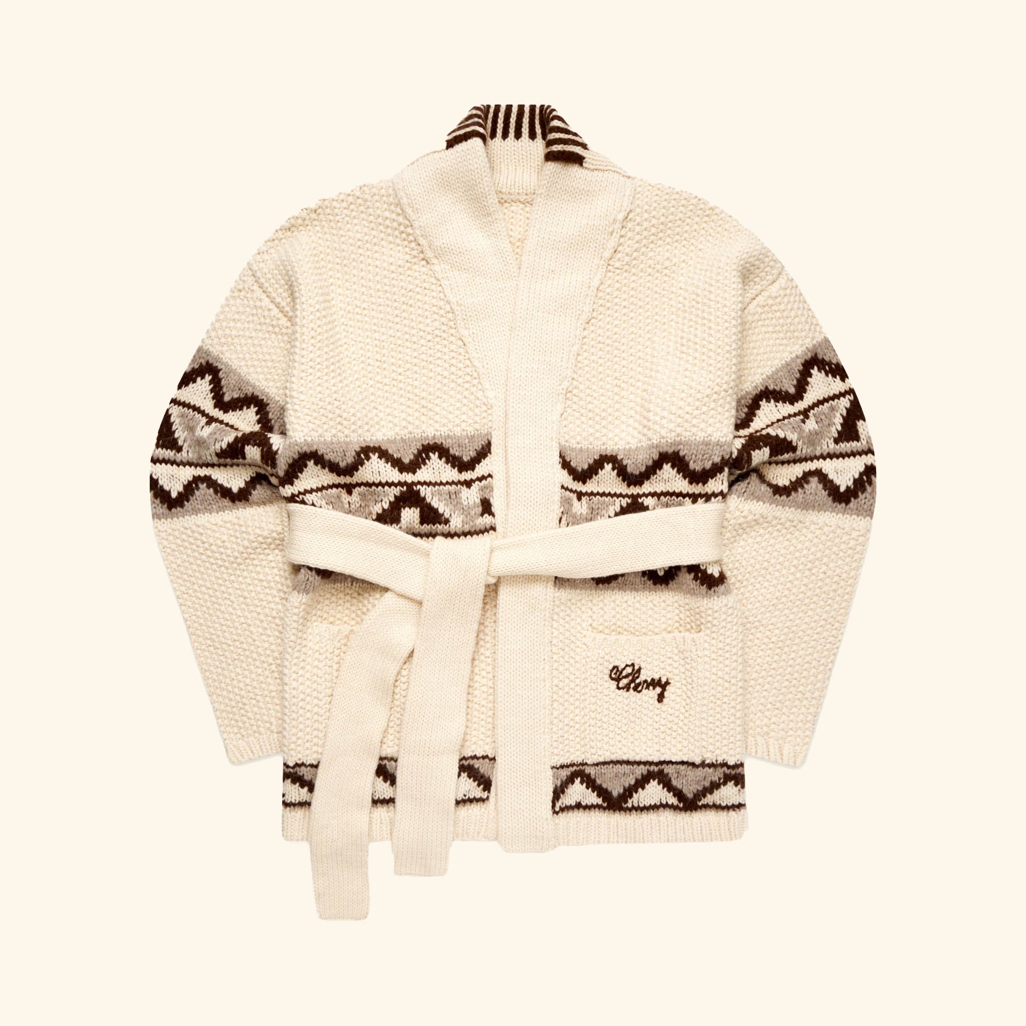 Image of Navajo Smoking Jacket (Cream)