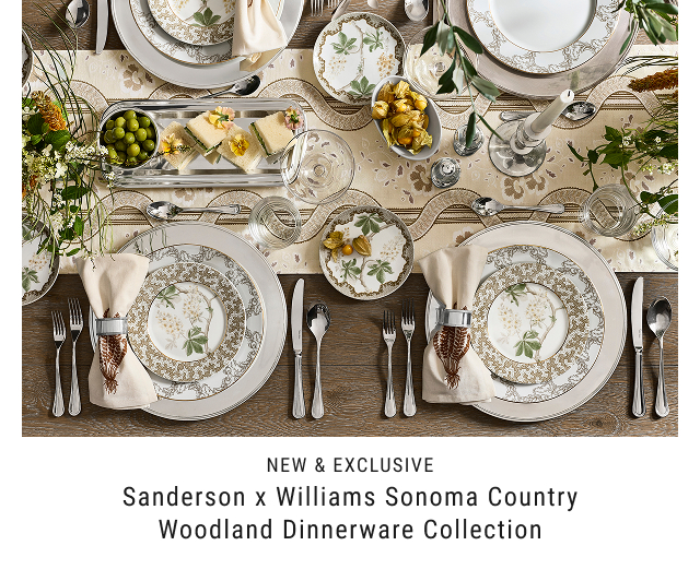 new & exclusive - Sanderson x Williams Sonoma Country Woodland Dinnerware Collection