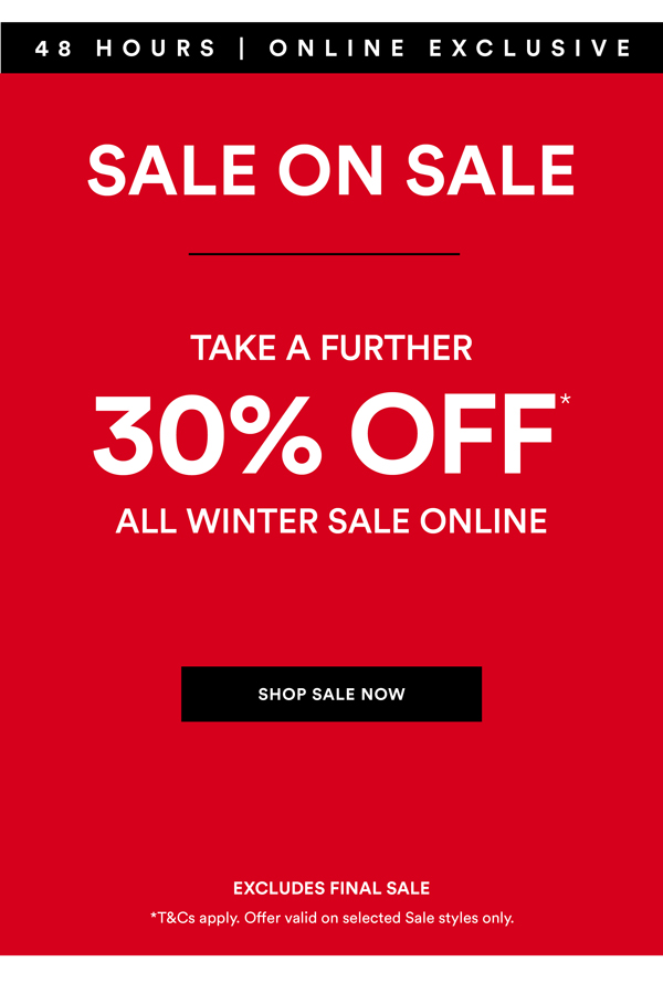Shop Extra 30% Off* All Winter Sale Online