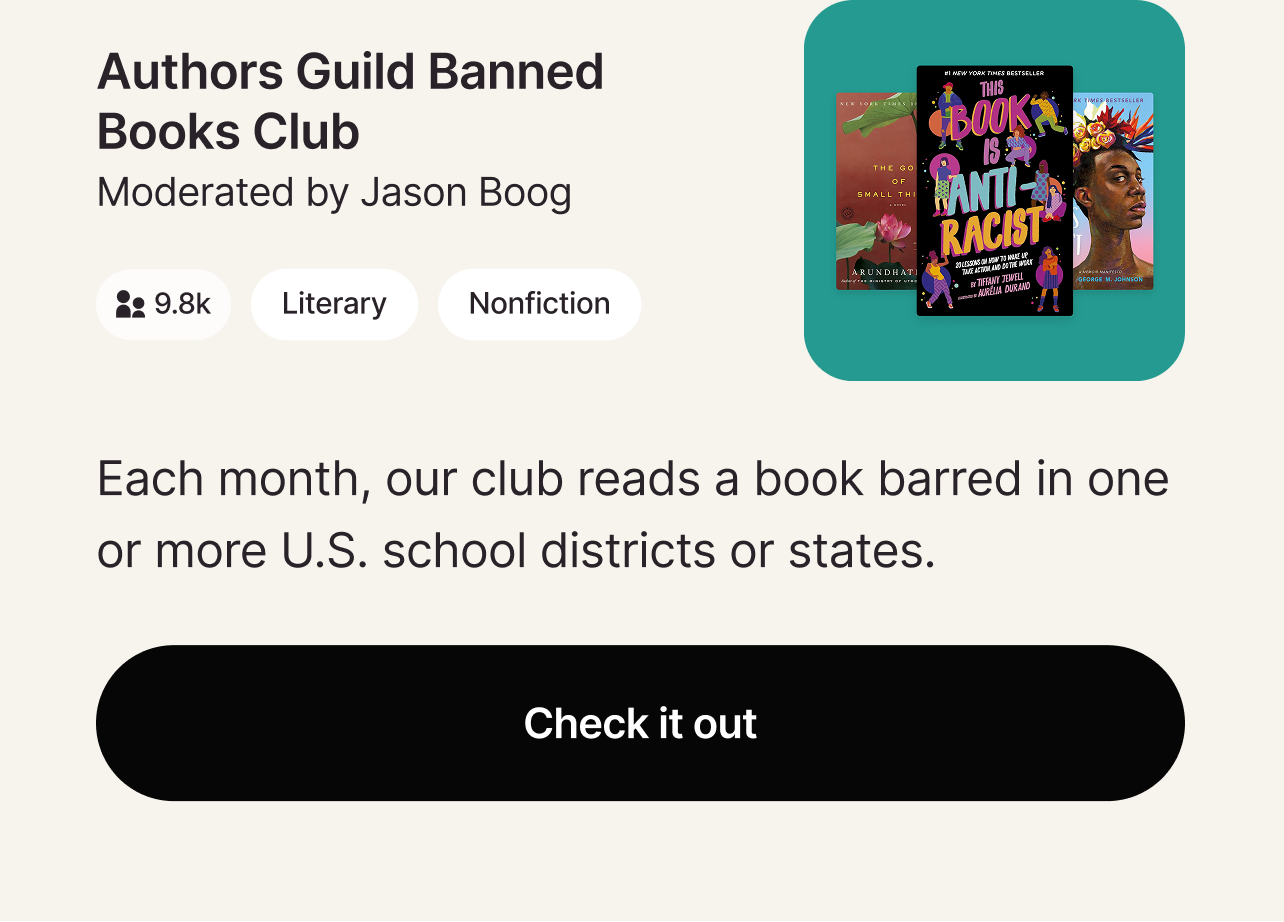 Authors Guild Banned Books Club