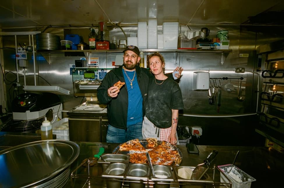 Pizza with Frank dough hands