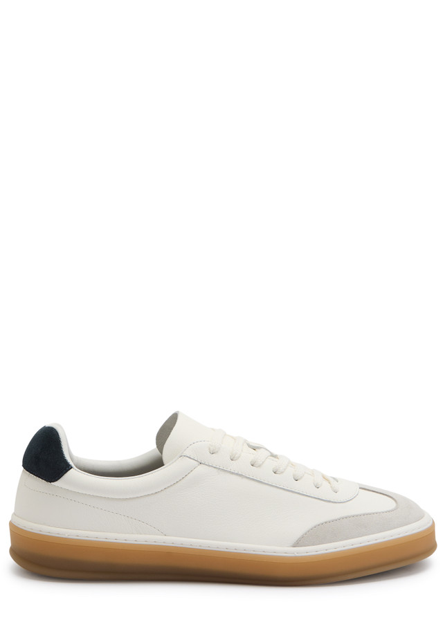 BOSS X David Beckham panelled leather sneakers
