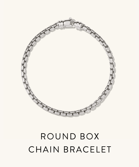 Round Box Chain Bracelet.