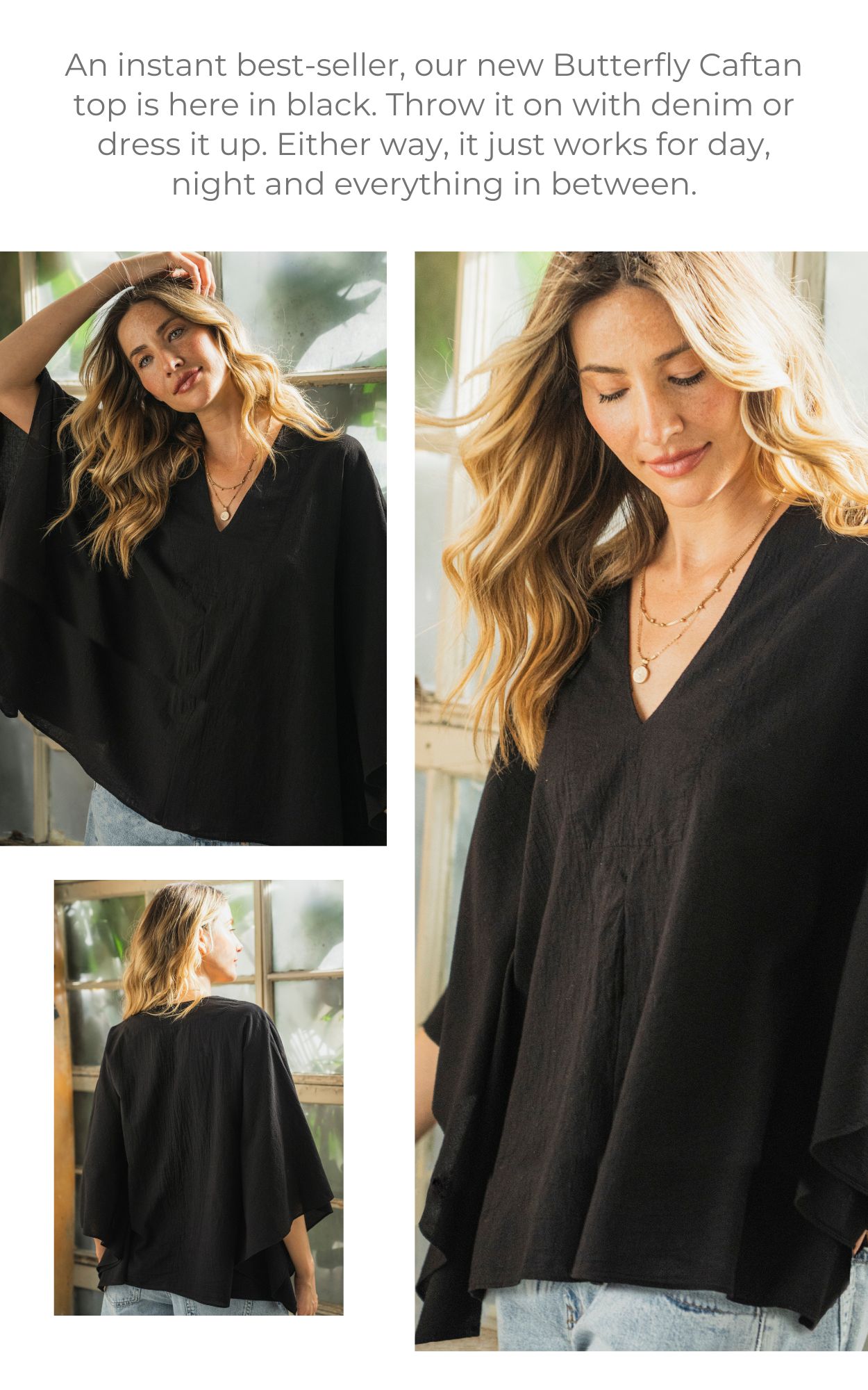Black Butterfly Top