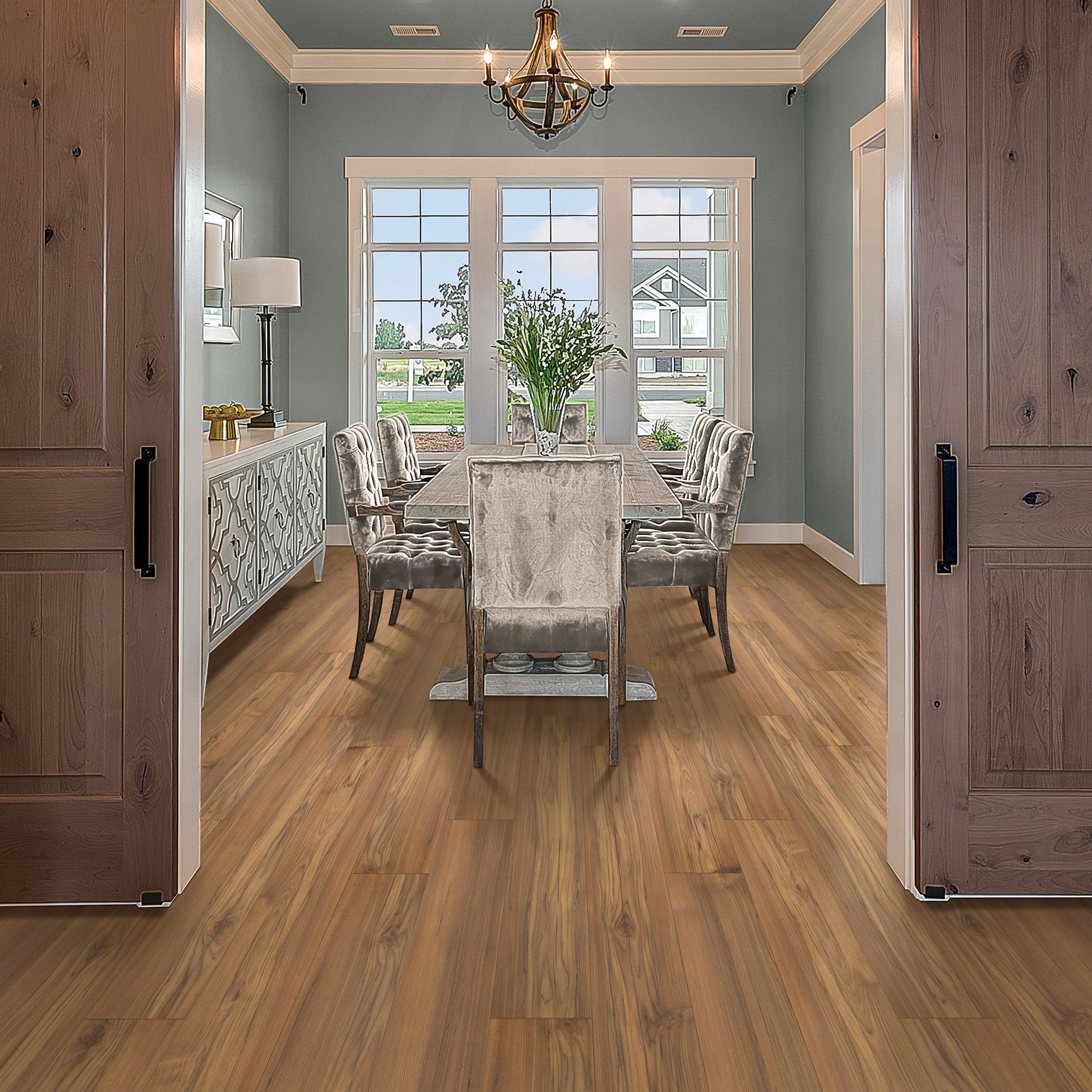 Mohawk Home 12 mm Thick 7.5-inch X 47.2i-inch AC4 Waterproof Surface Laminate Wood Plank Flooring (17.18 sq. ft./carton)