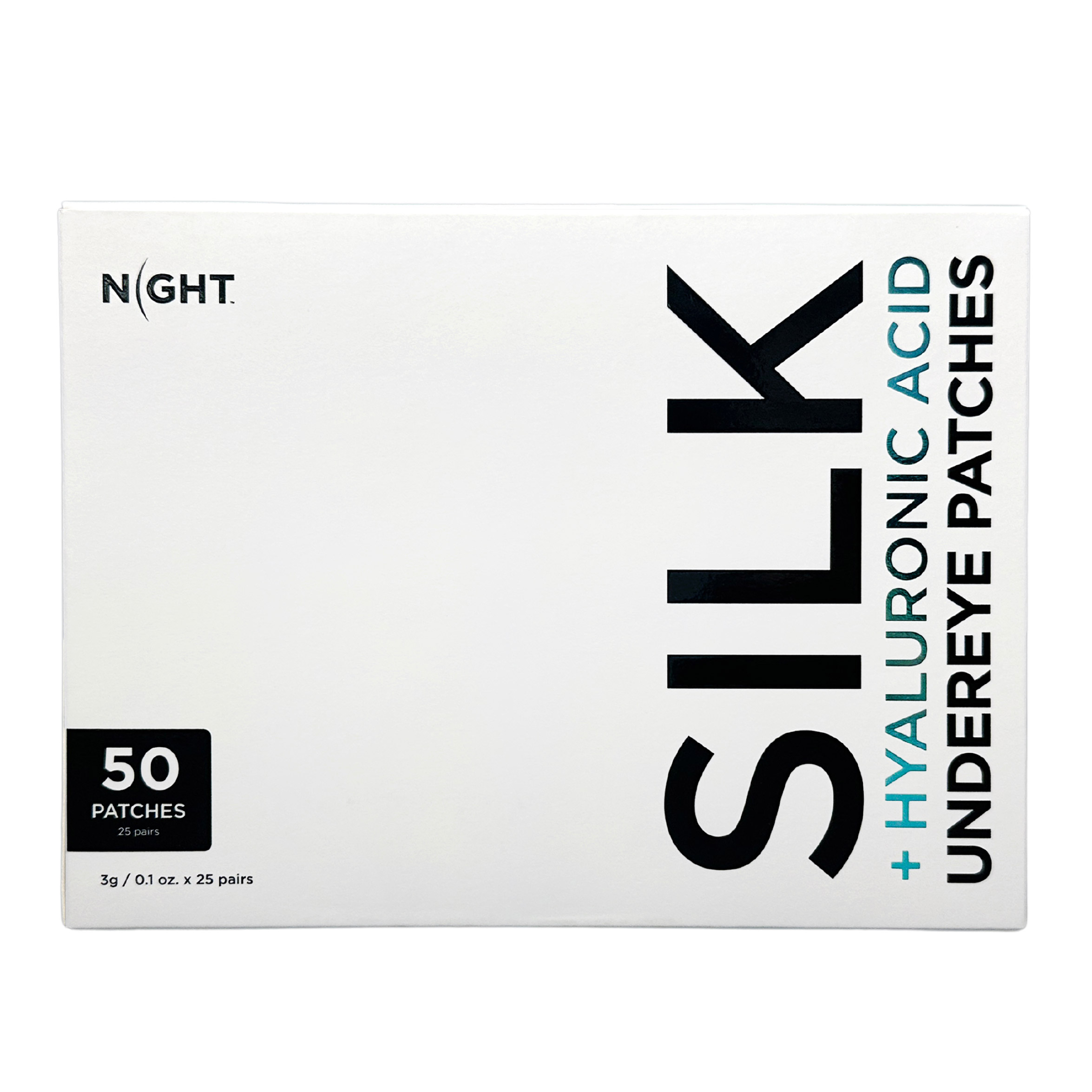 Night Silk + Hyaluronic Acid Under Eye Patches, 50-Pack