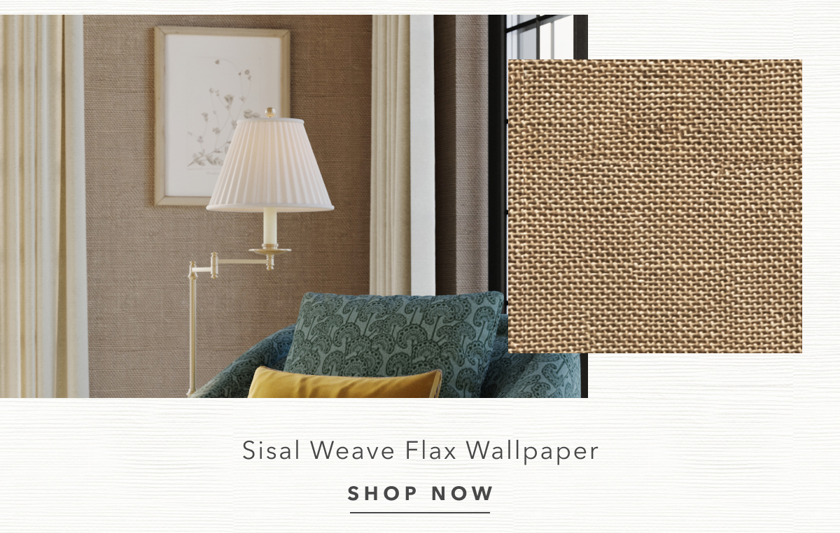 Sisal Weave Coastal Beach Flax Wallpaper