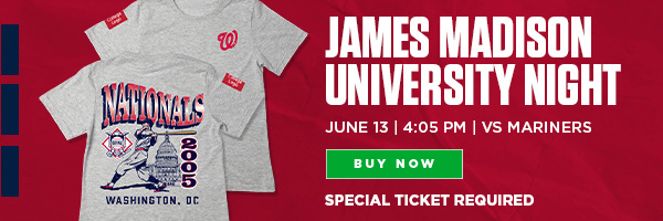 James Madison University Night - June 13 vs Mariners
