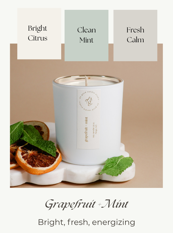 styled mage of grapefruit and mint with grapefruit slices and fresh mint