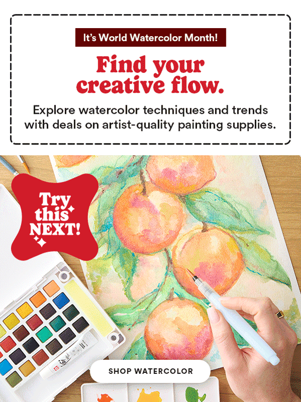 Find your creative flow. Explore watercolor techniques and trends with deals on artist-quality painting supplies. Try This Next Shop Watercolor