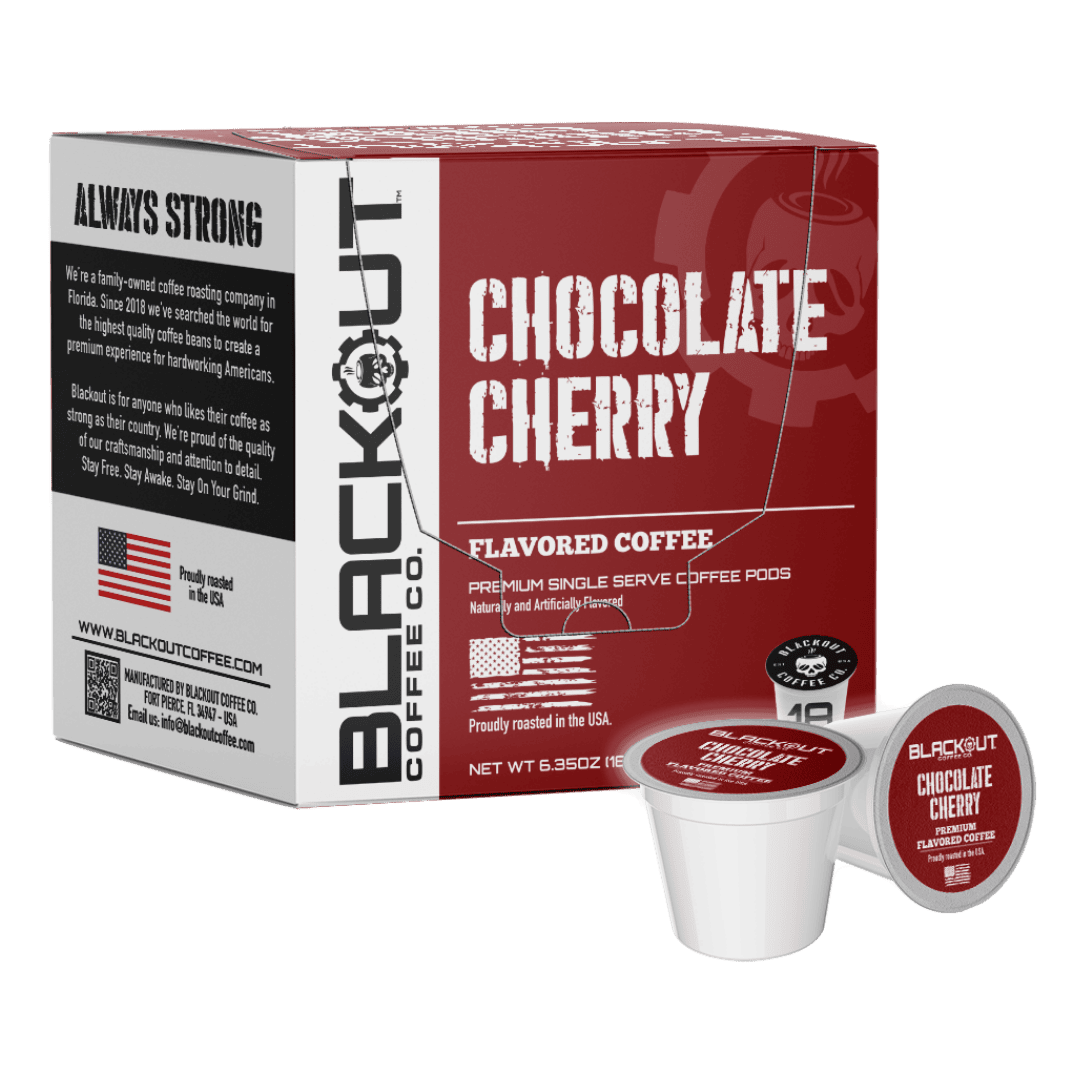 Image of CHOCOLATE CHERRY FLAVORED COFFEE PODS 18CT
