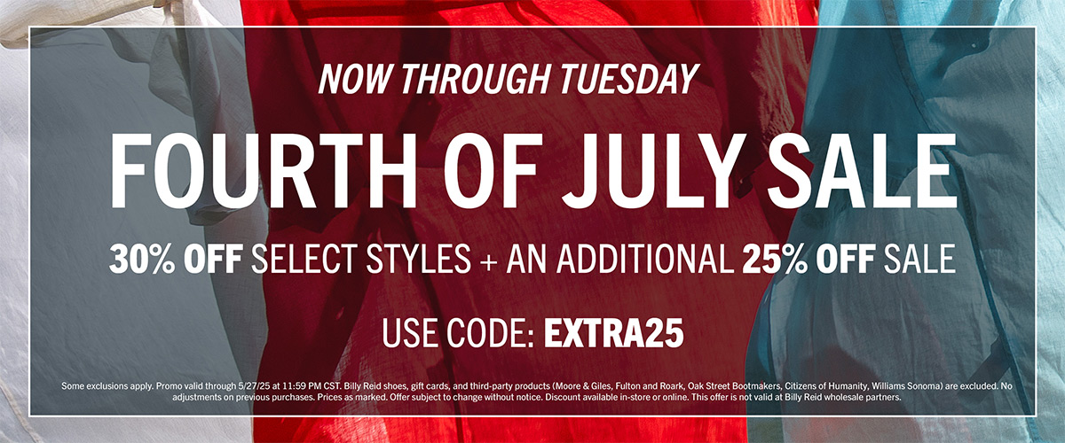 Now through Tuesday: Fourth of July Sale 