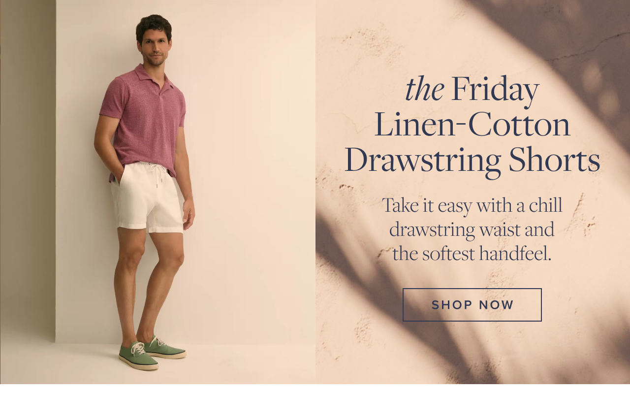 The Friday Linen-Cotton Drawstring Shorts Shop Now