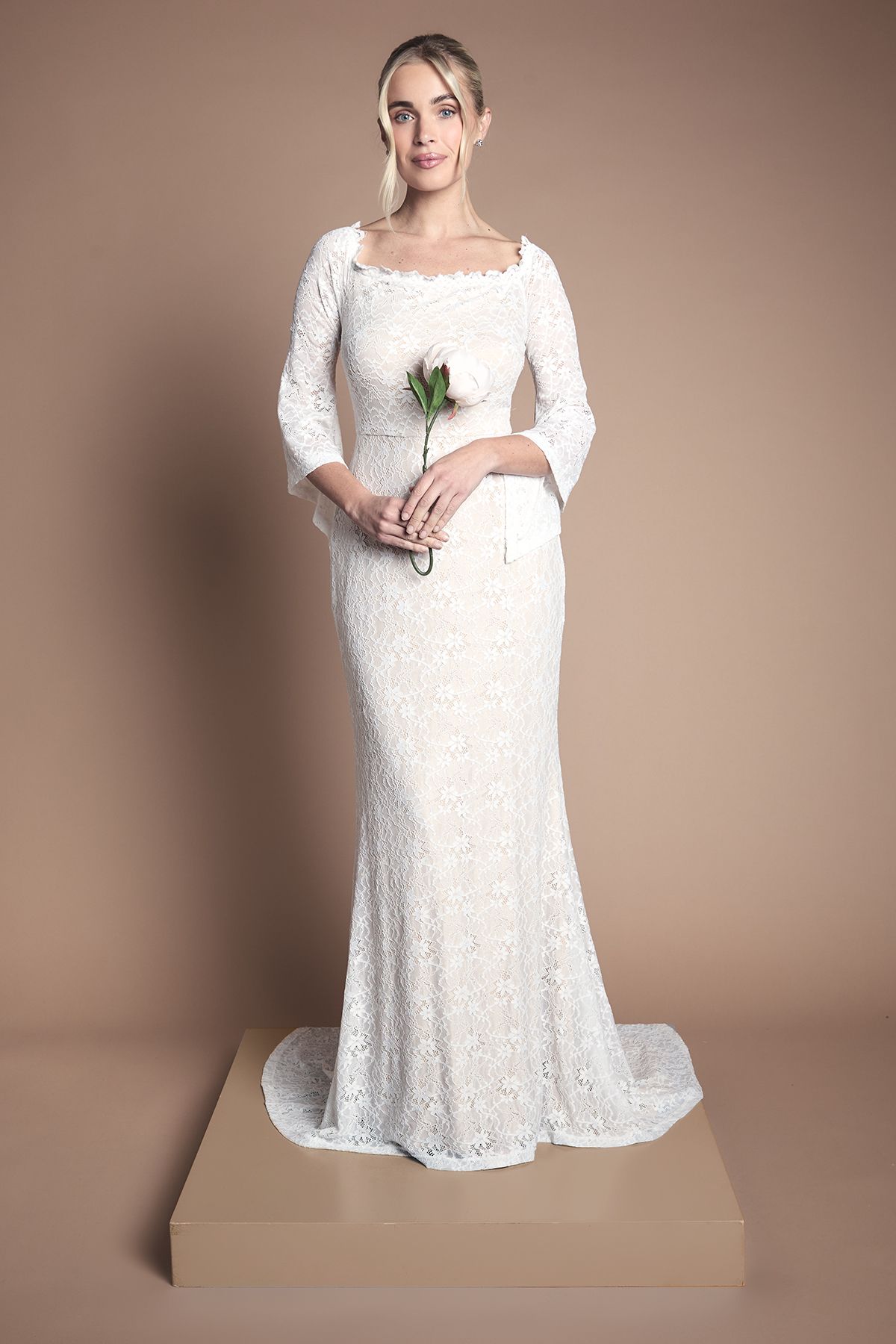 Coast Honoured Petite Bardot Boho Lace Fishtail Wedding Dress