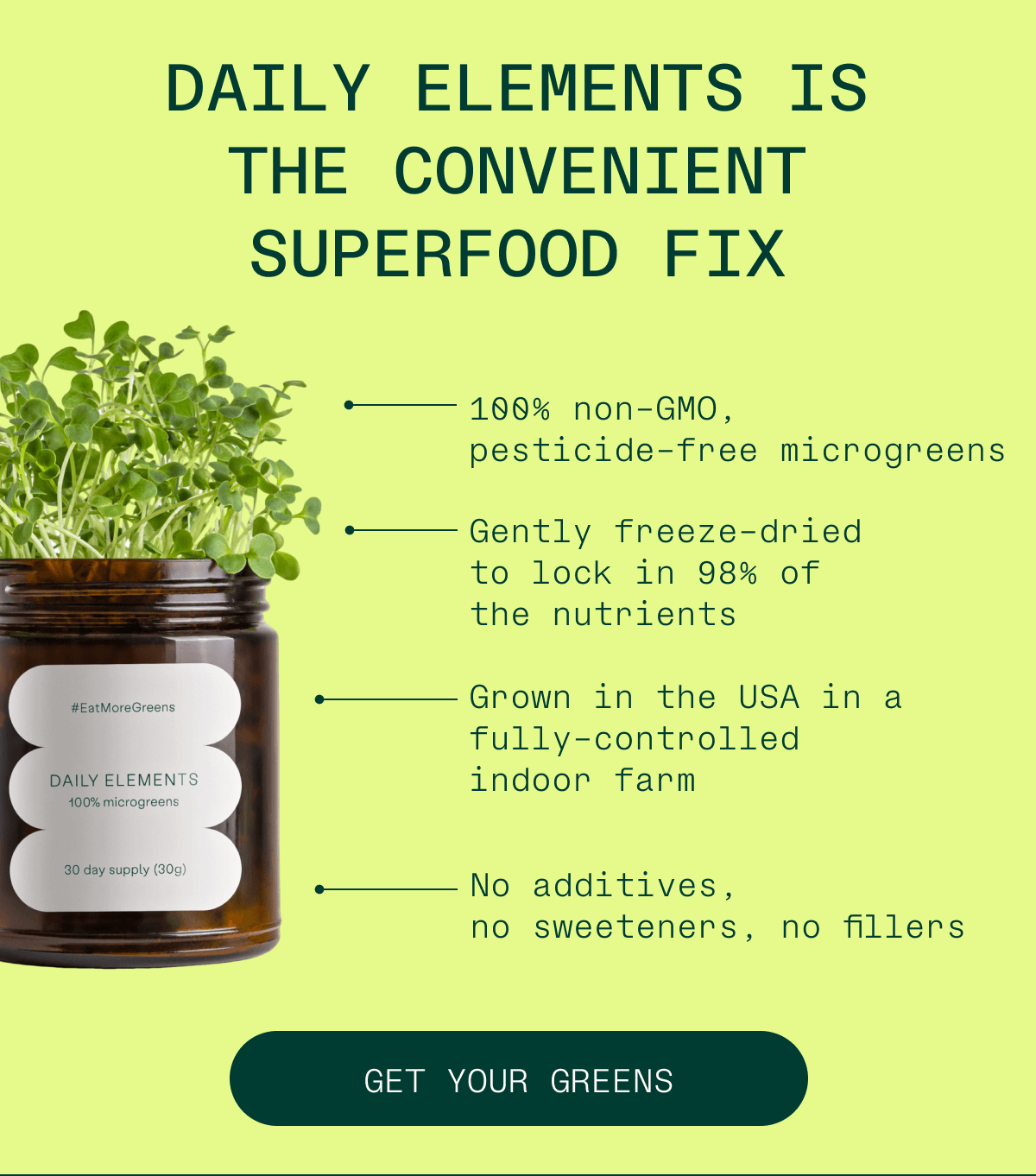 DAILY ELEMENTS IS THE CONVENIENT SUPERFOOD FIX