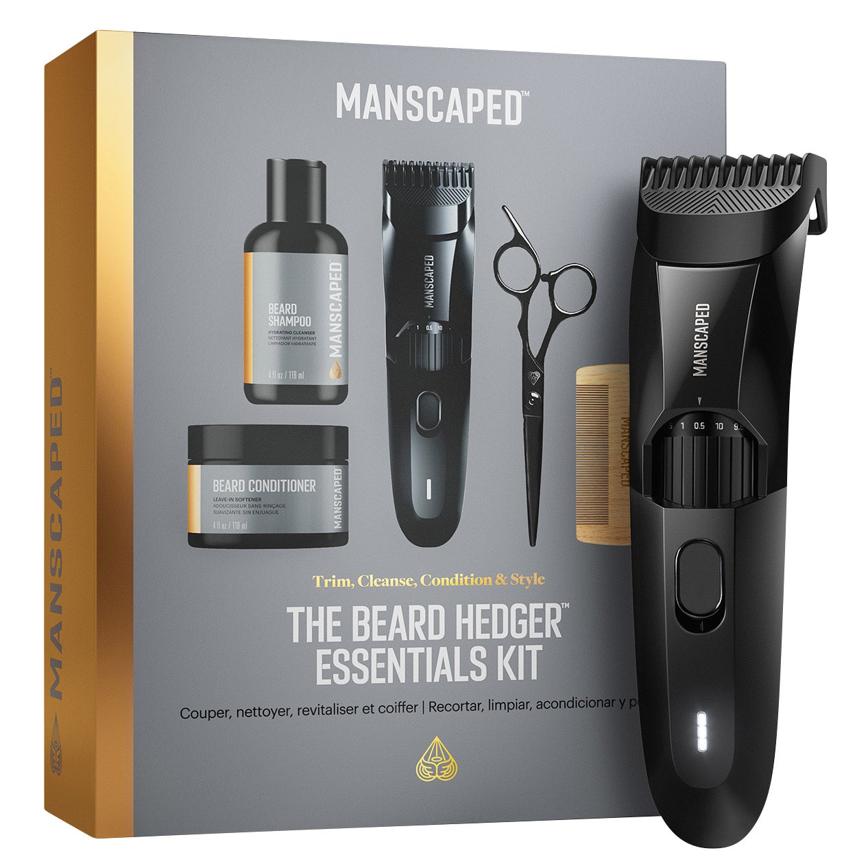 MANSCAPED The Beard Hedger Essentials Kit, Men's Electric Beard Trimmer