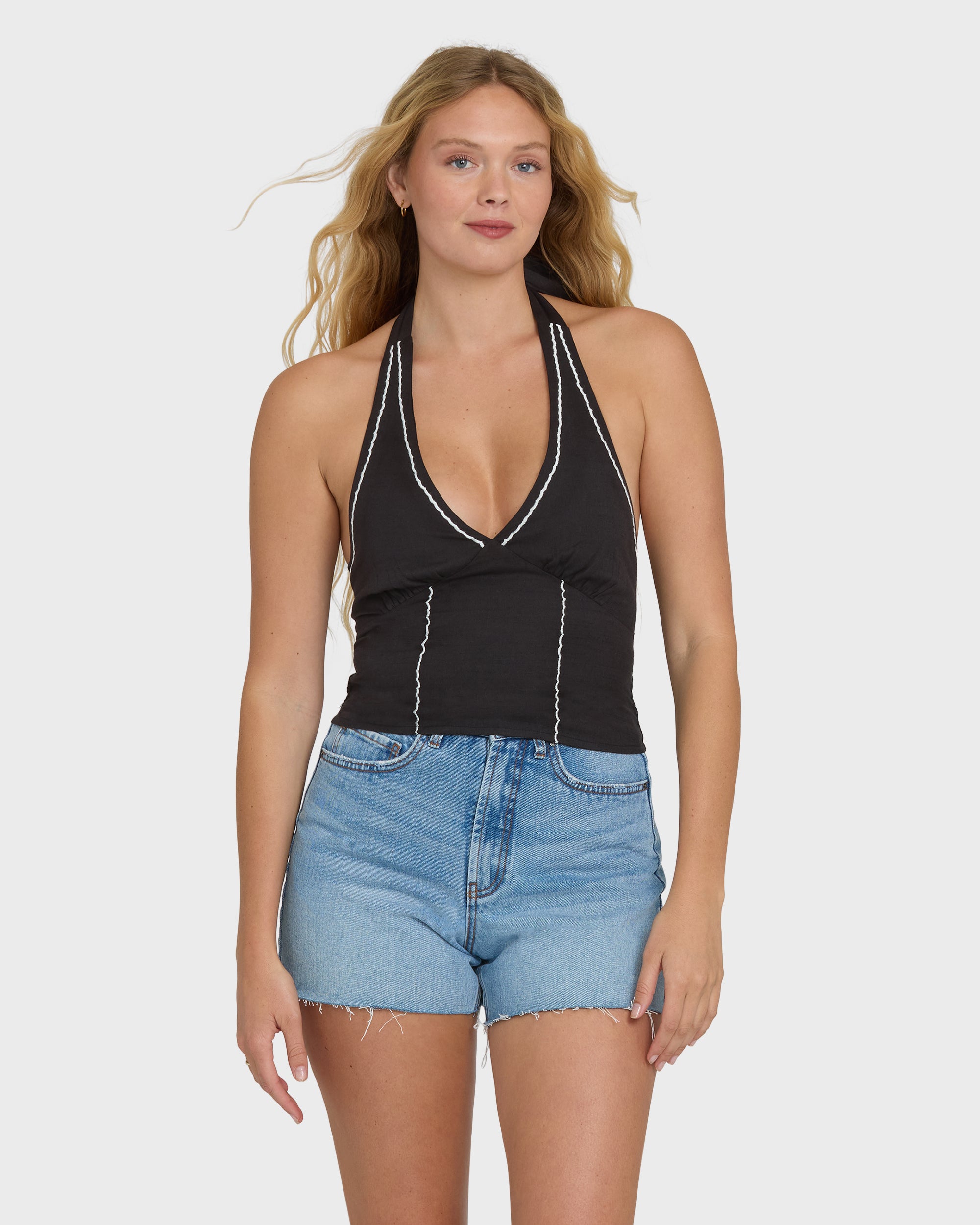Image of Sunny Sometimes Solid Tank Top - Black Sands