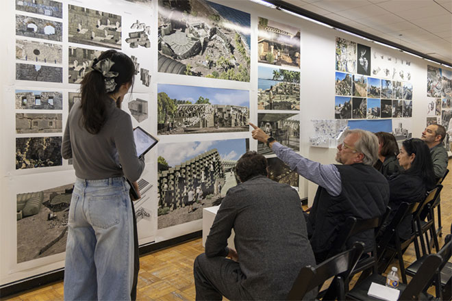 Weitzman’s Ferda Kolatan (seated far right) in his MSD-AAD studio. (Image: Dylan Li)
