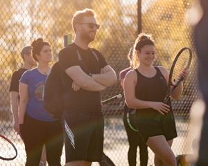 Players on court