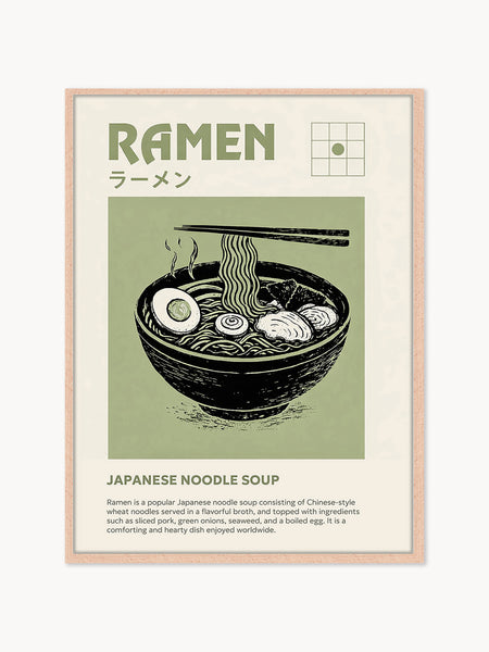 Stampa digitale incorniciata fatta a mano Ramen