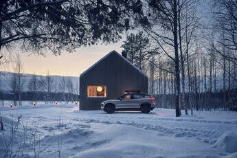 Volvo EX30 Cross Country with Swedish winter cabin