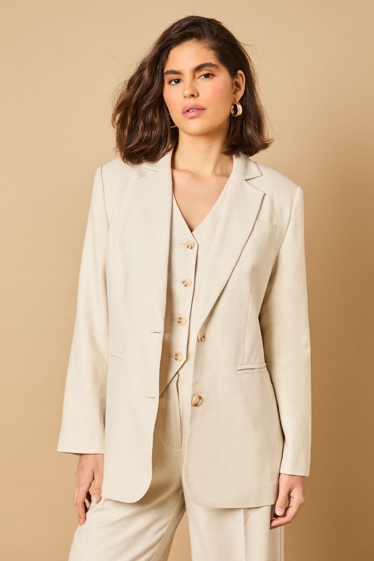Linen Oversized Blazer
