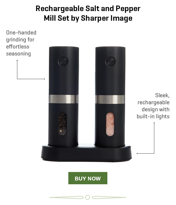 Rechargeable Salt and Pepper Mill Set by Sharper Image