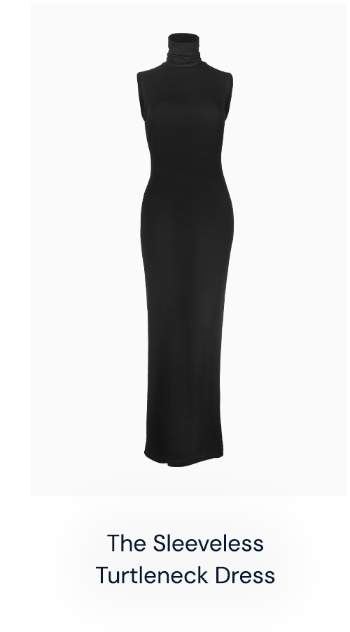 4th of July sale - Sleeveless Turtleneck Dress