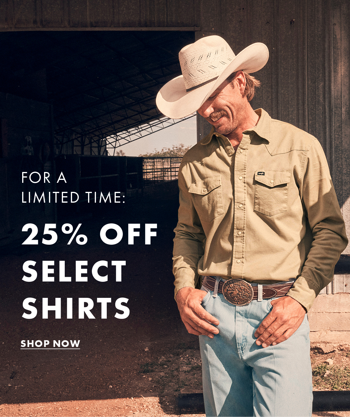 For A Limited Time: 25% off Select Shirts Shop Now