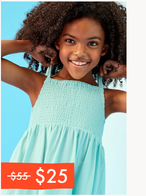 Sleeveless Smocked Tiered Dress | Seashells on Feather Blue