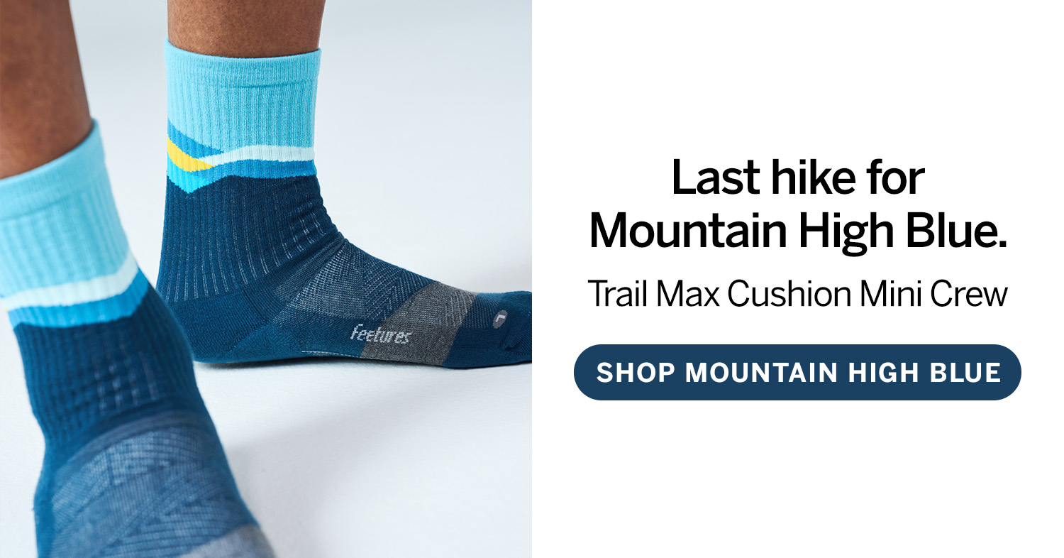Shop Trail Max Cushion Mini Crew in Mountain High Blue > 