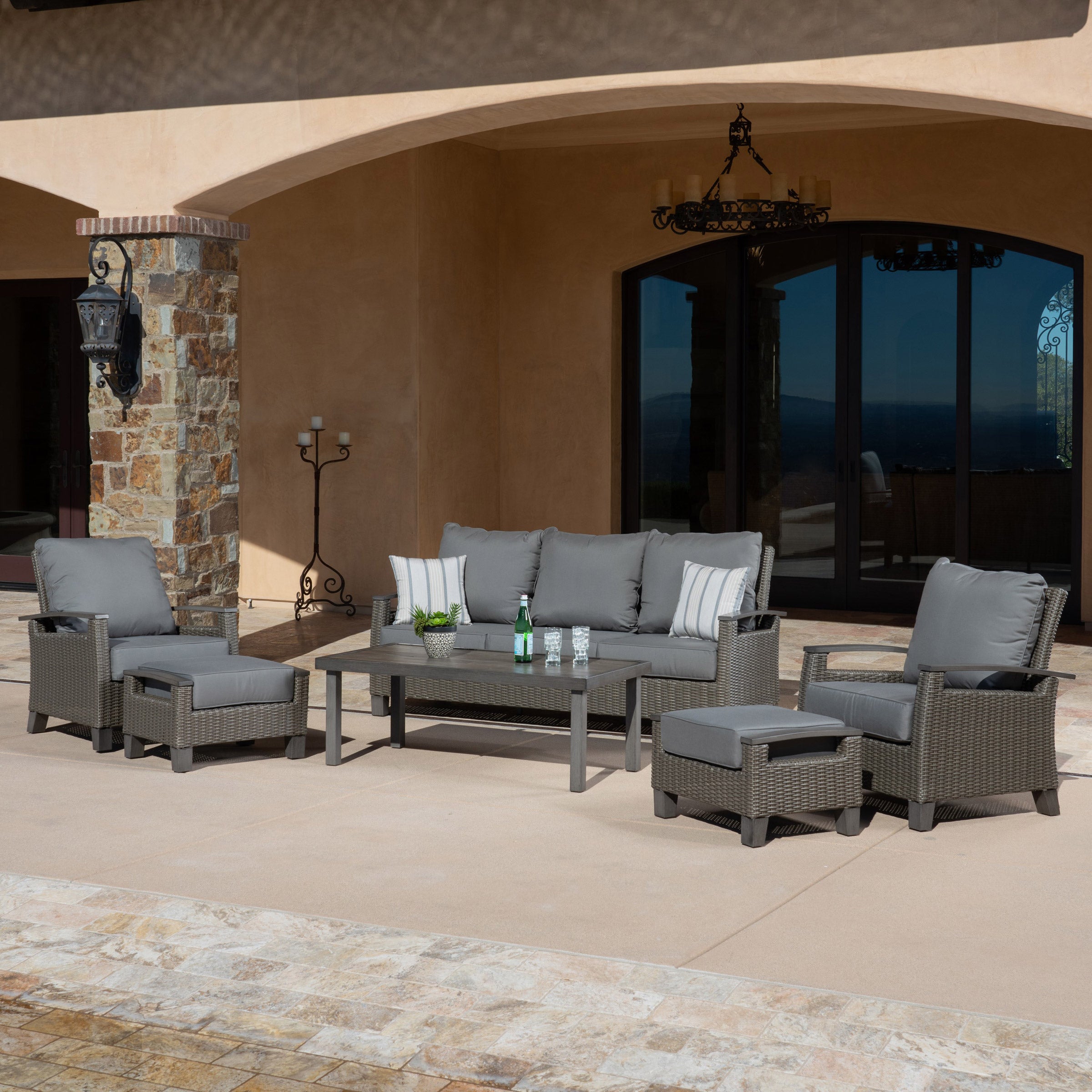 Grand Leisure Las Palmas 6-Piece Outdoor Patio Seating Set